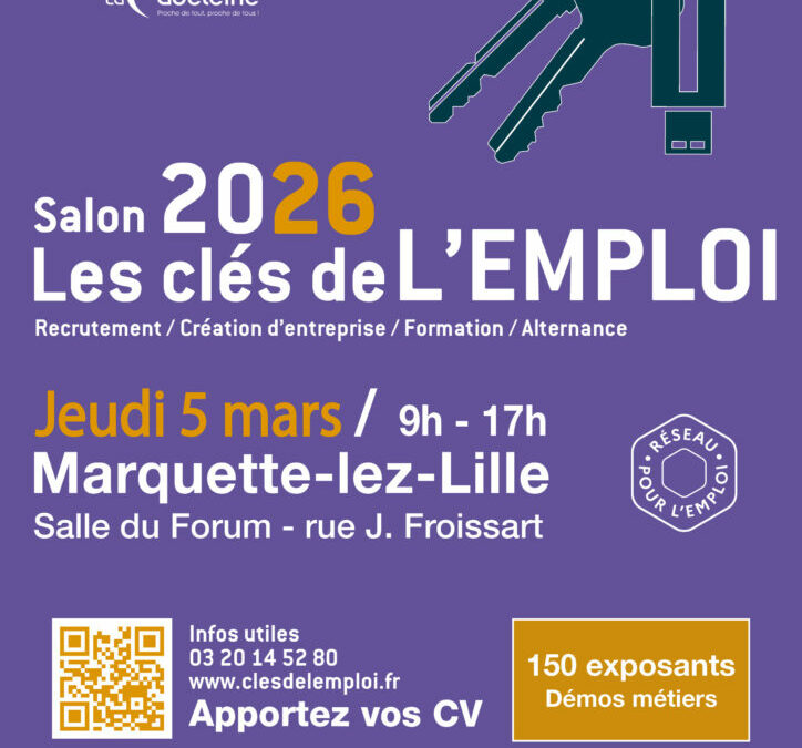 Tremplin Cadres hdf sera présent au forum « Les Clés de l’Emploi 2026 » !